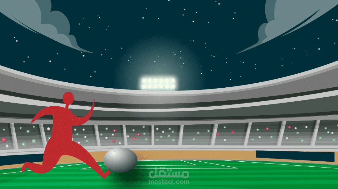 Football match at the stadium