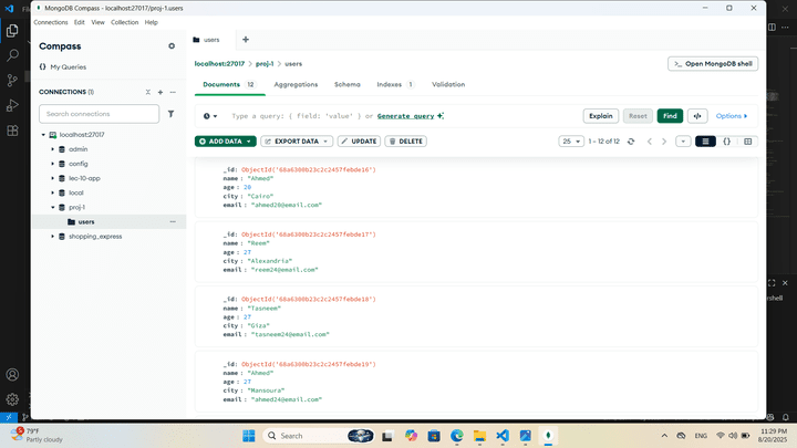 MongoDB Users Demo