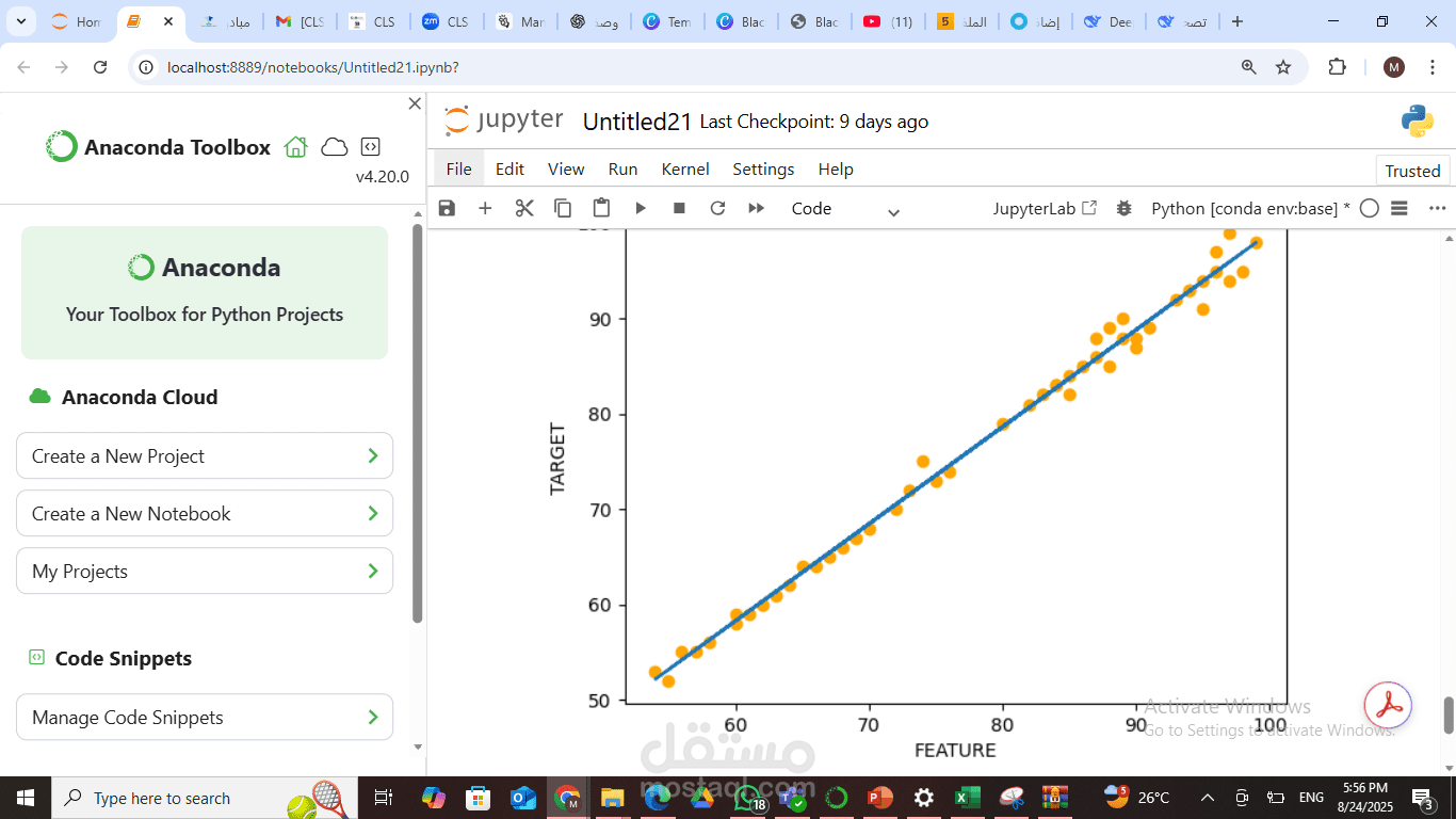 تنبؤ باستخدام نموذج الانحدار الخطي (Linear Regression) في Python