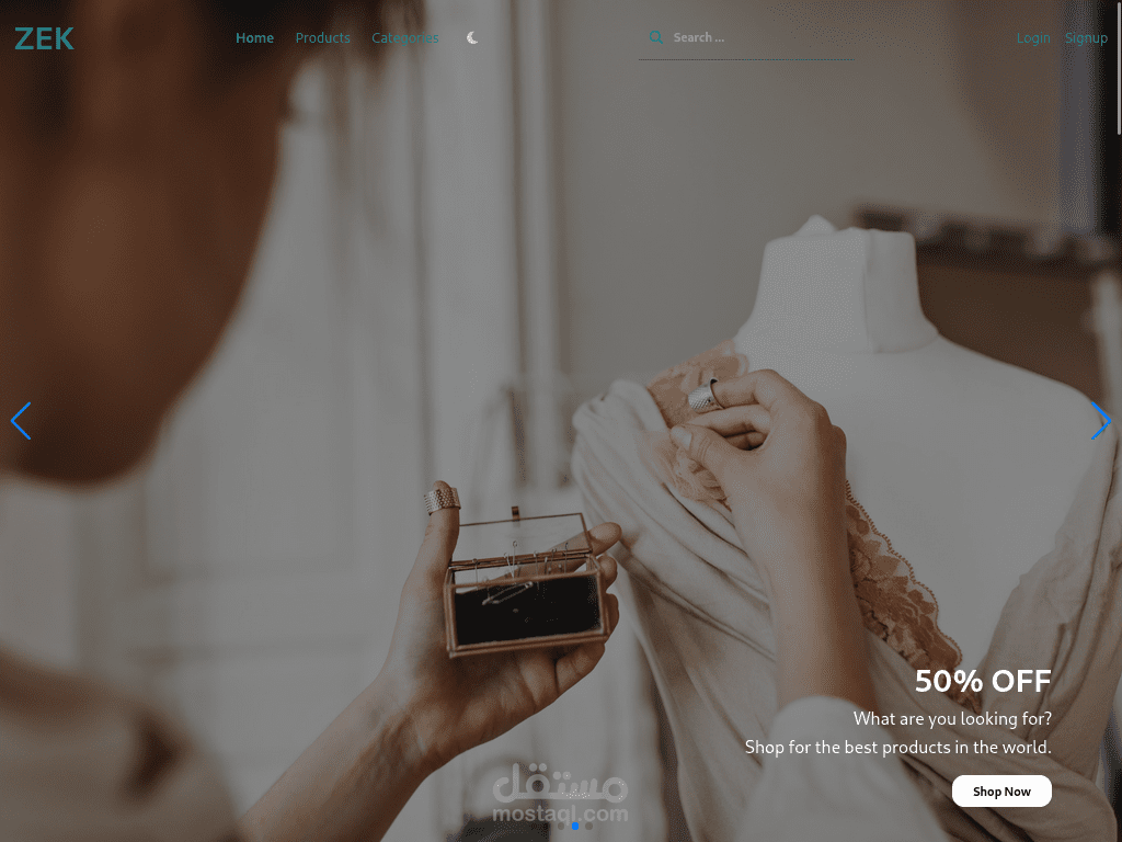 Zek is an E-commerce website