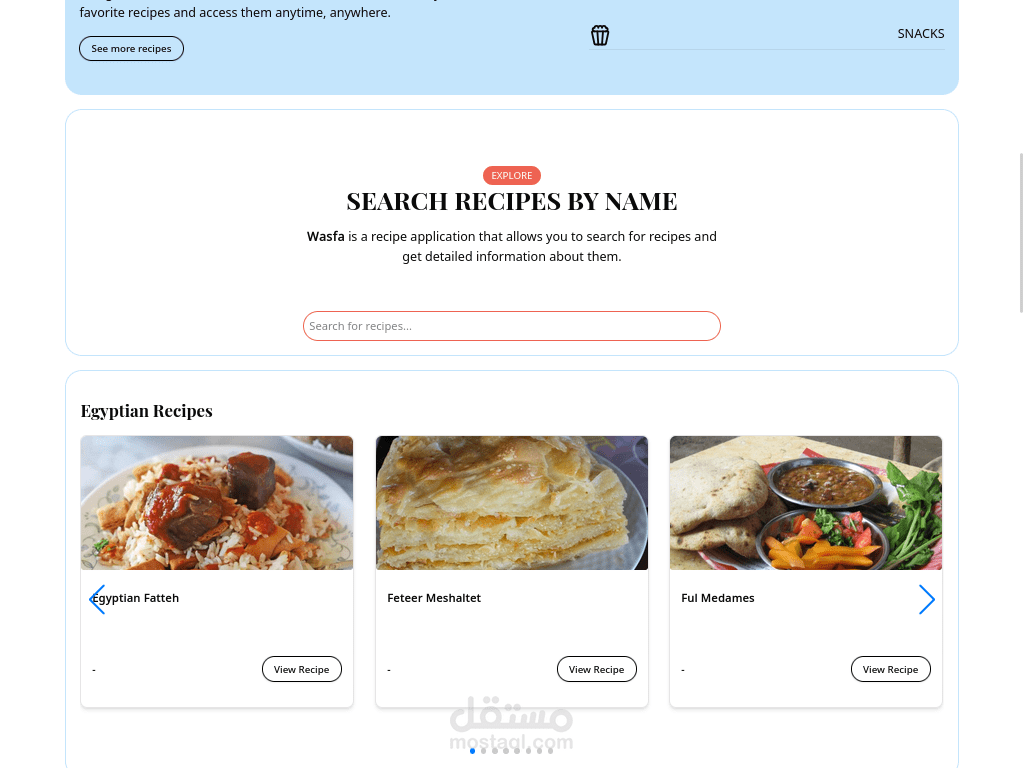 wasfa is an modern recipe app