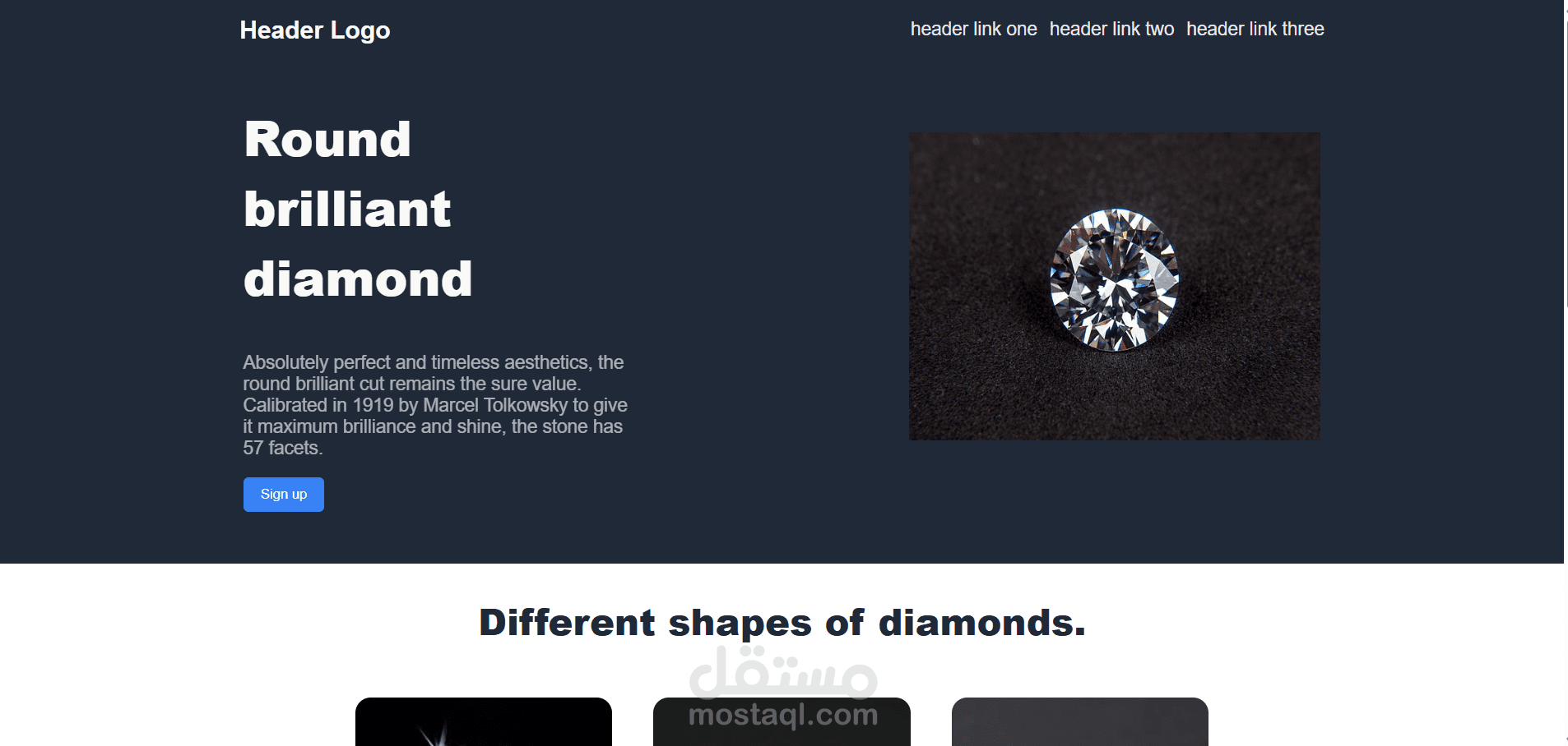 landing page