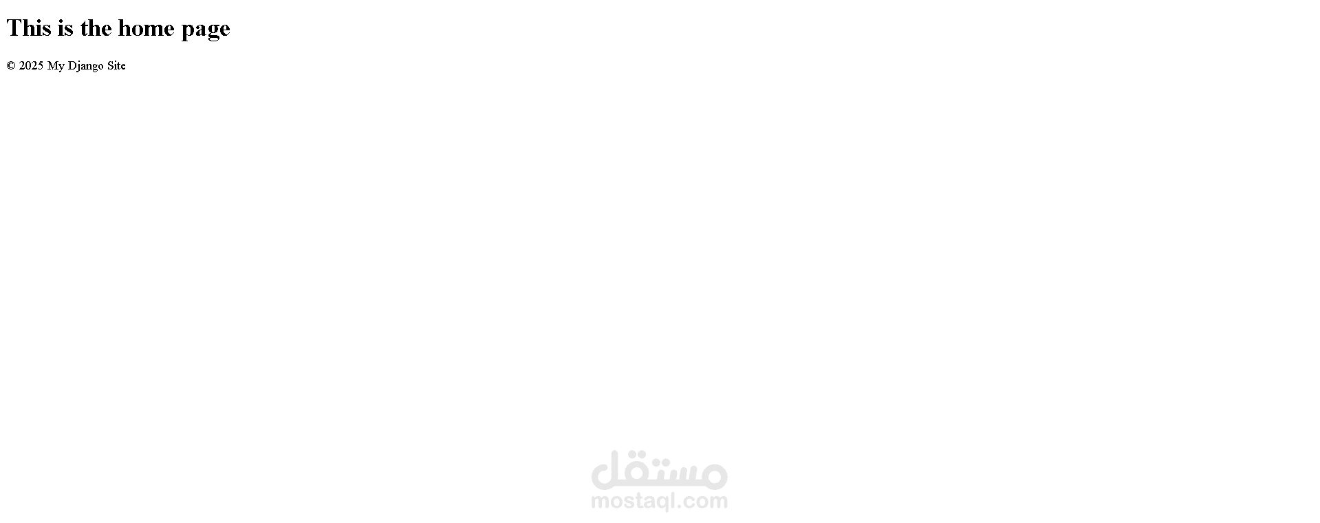 موقع تجريبي بإستخدام Django.