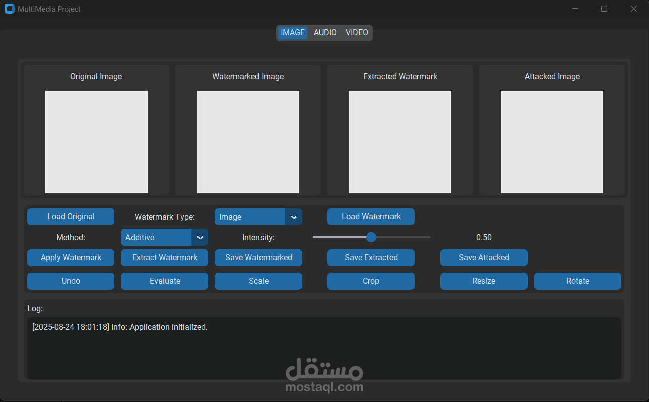 Simple Multimedia Watermarking Application