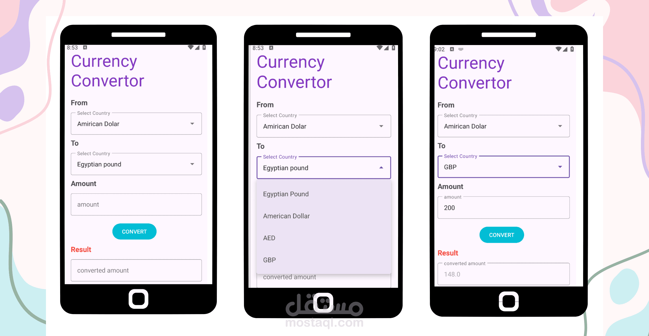 Currency Convertor - تطبيق محول العملات