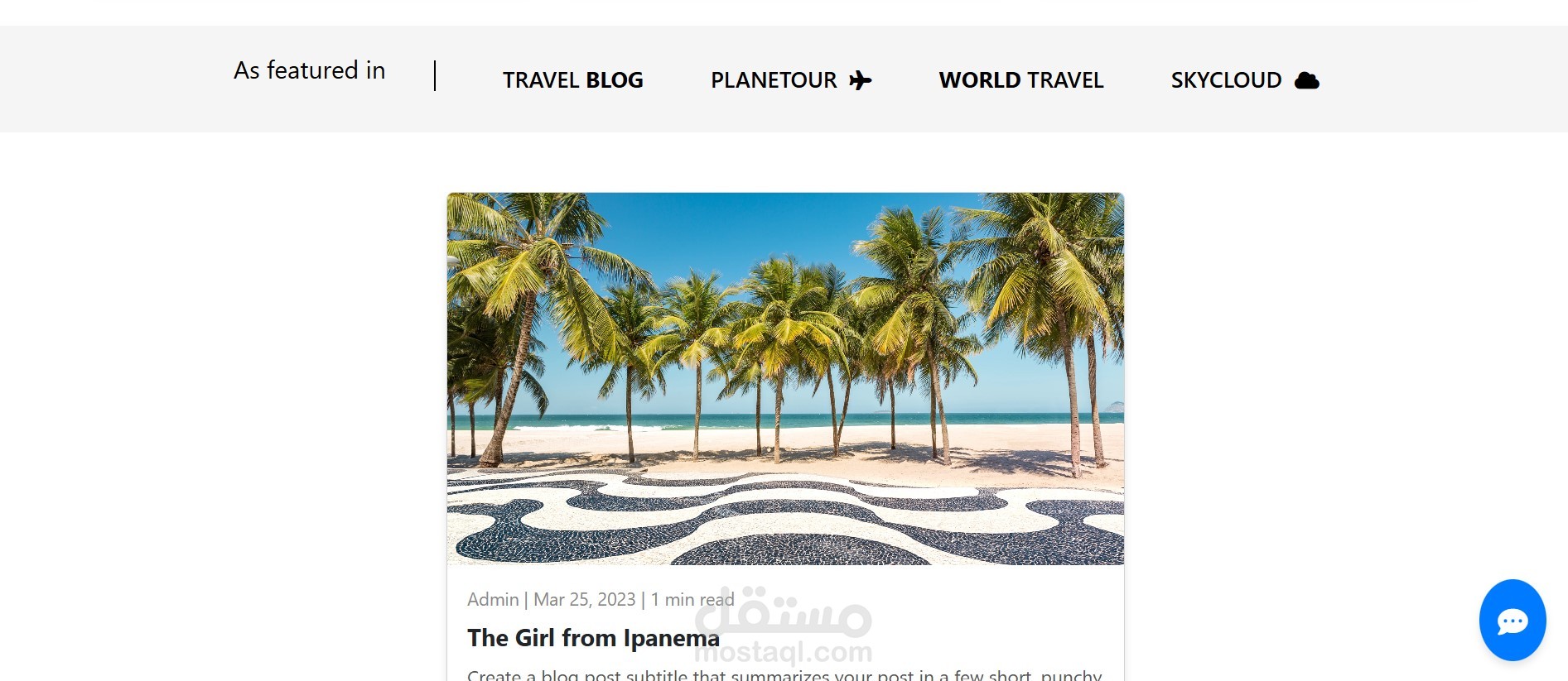 Travel Blog