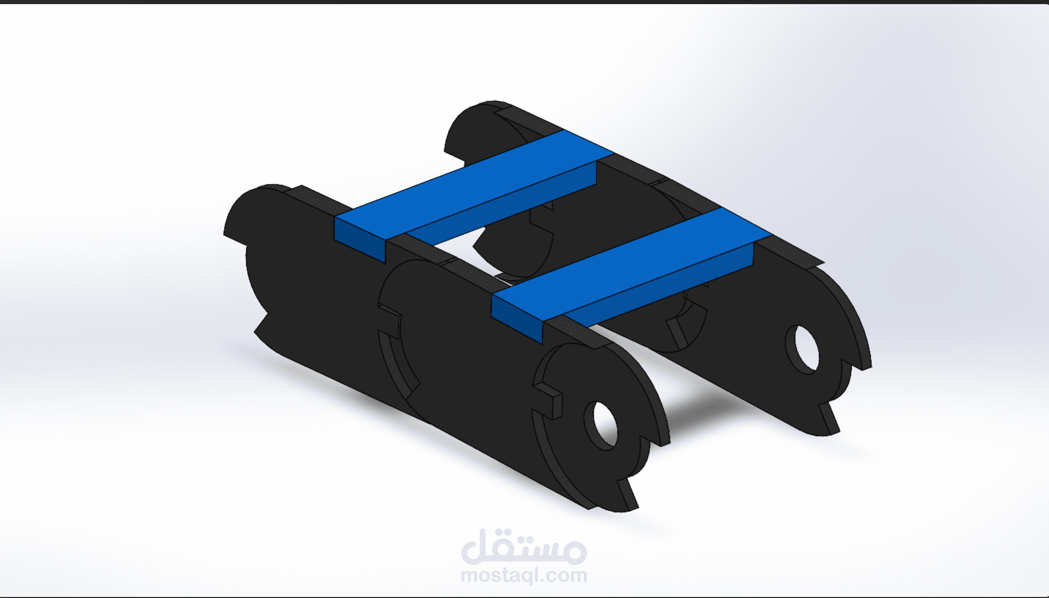 3D Design of CNC Cable Drag Chain Component