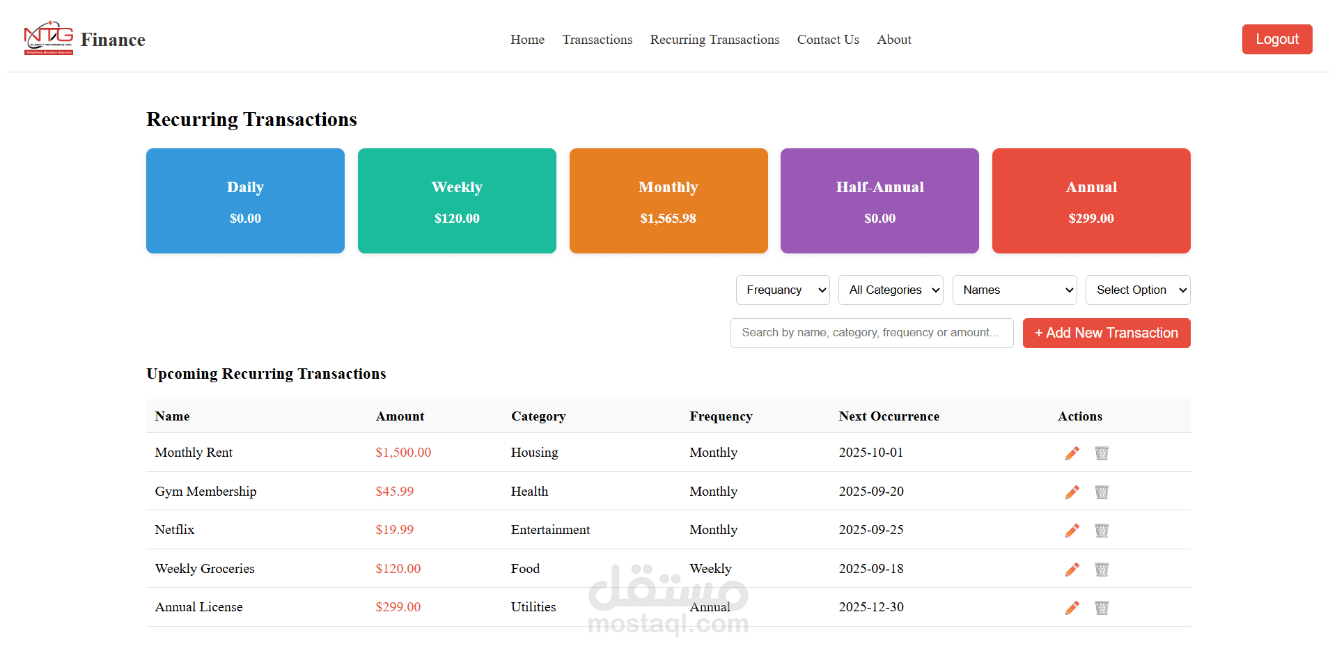 Personal Finance Tracker