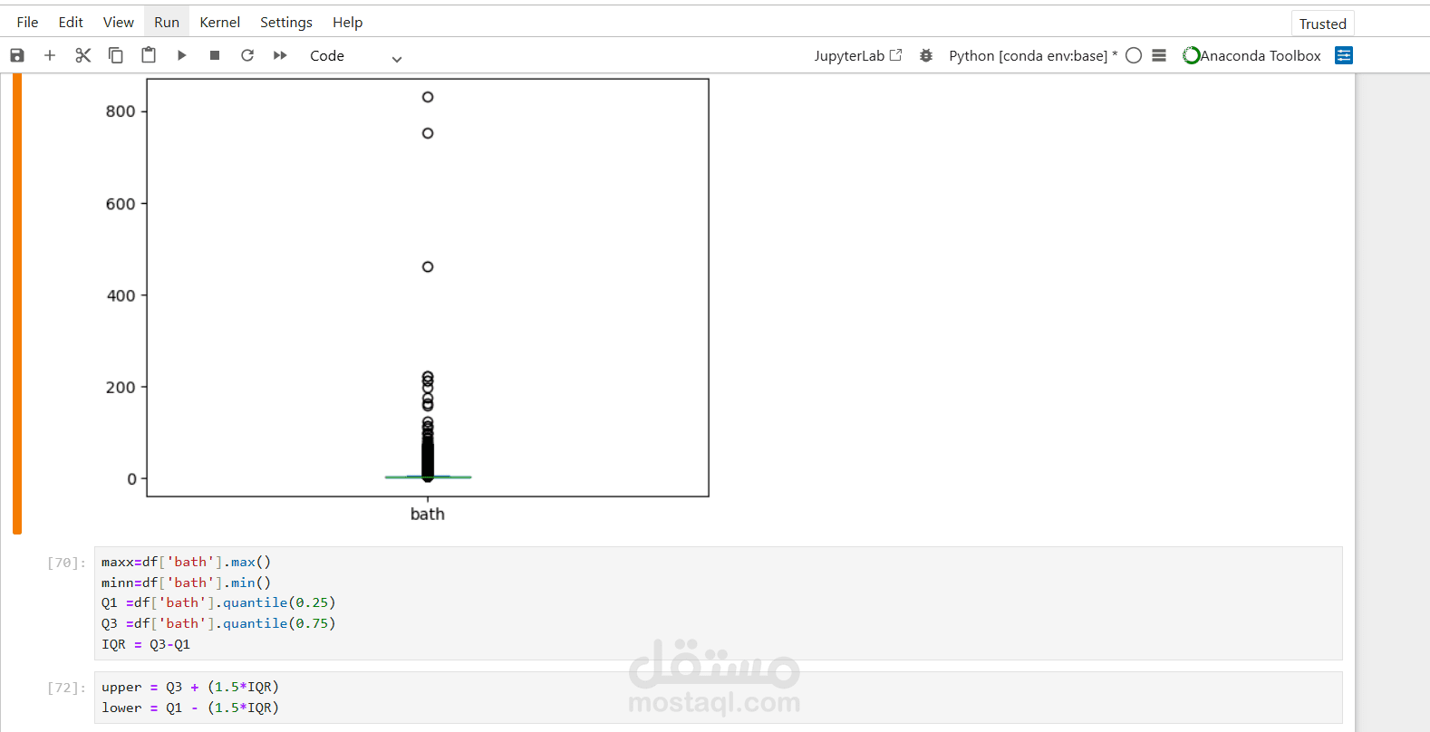 تنظيف البيانات واستخراج المؤشرات الإحصائية باستخدام Python و jupyter NoteBook