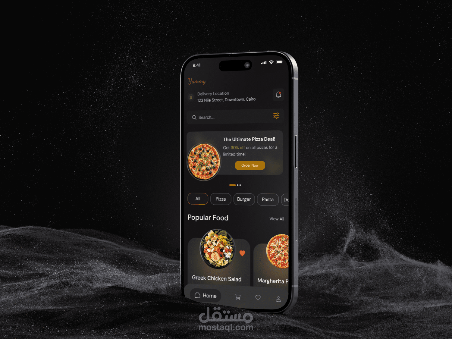 Yummy – تطبيق توصيل الطعام UI