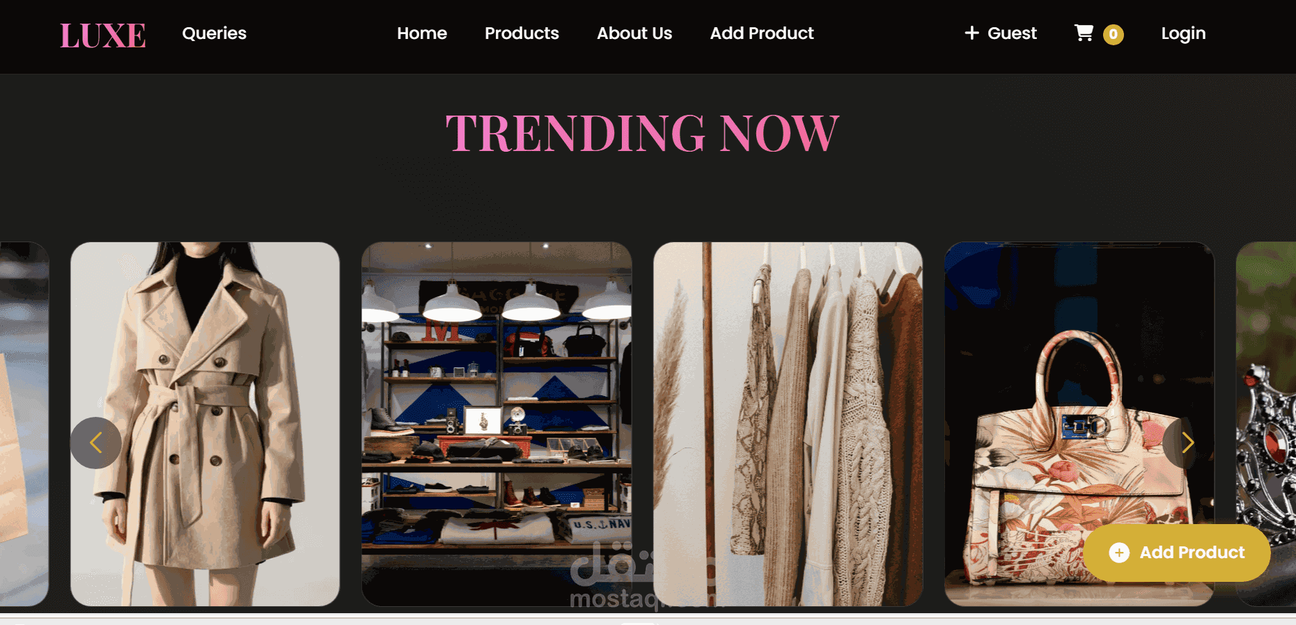 Luxe – موقع تجارة إلكترونية بتصميم عصري ومتجاوب