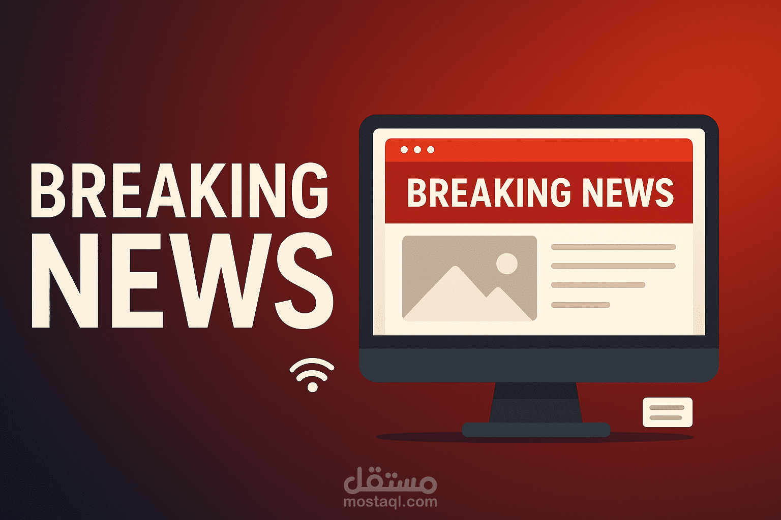 Breaking News Web App باستخدام HTML و CSS و JavaScript