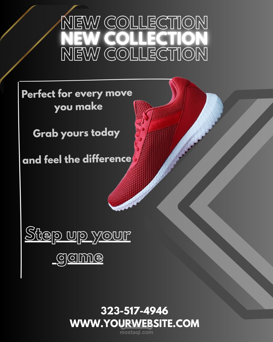 تصميم إعلان سوشيال ميديا لأحذية رياضية (Sneakers)