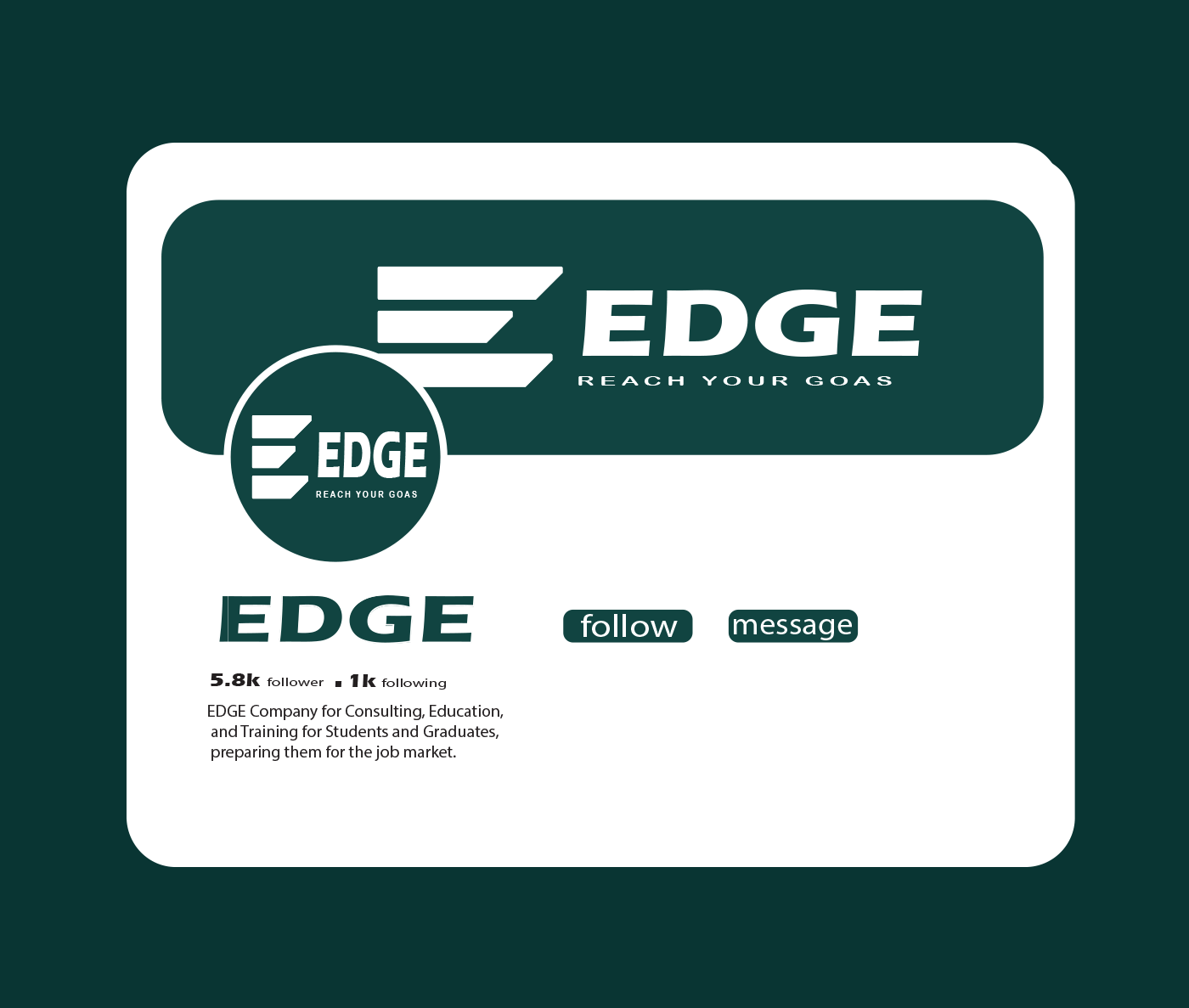 صميم شعار احترافي لمشروع "EDGE" – تميز، بساطة، ووضوح بصري