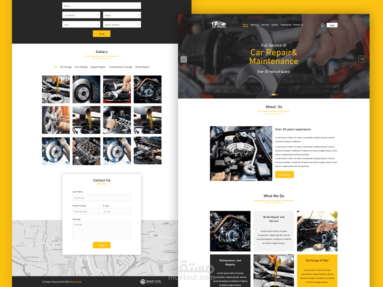 car repair ui /ux design