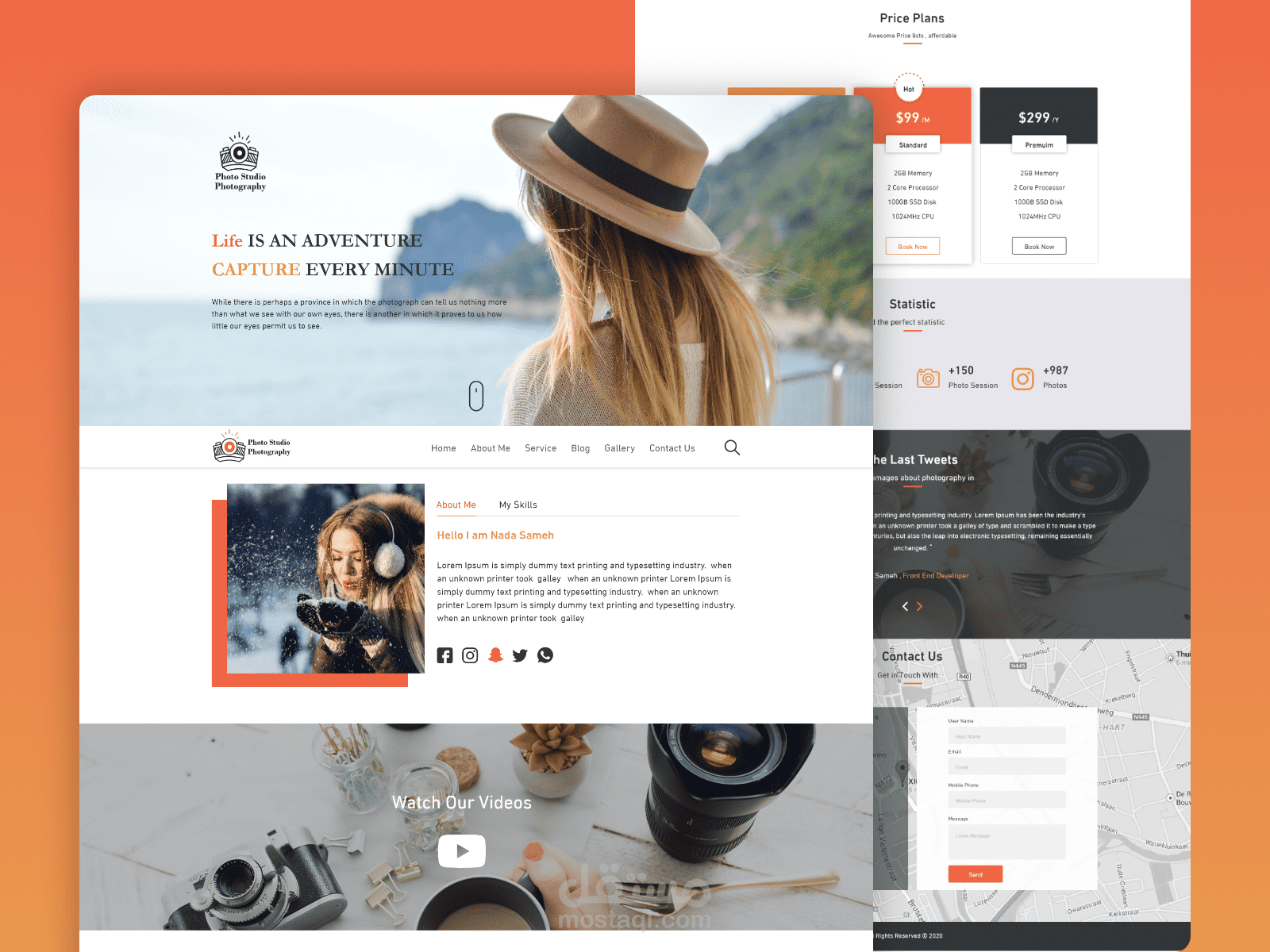 photo studio ui/ux design