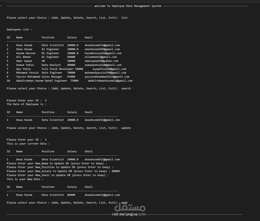 Employee Management System (Python)