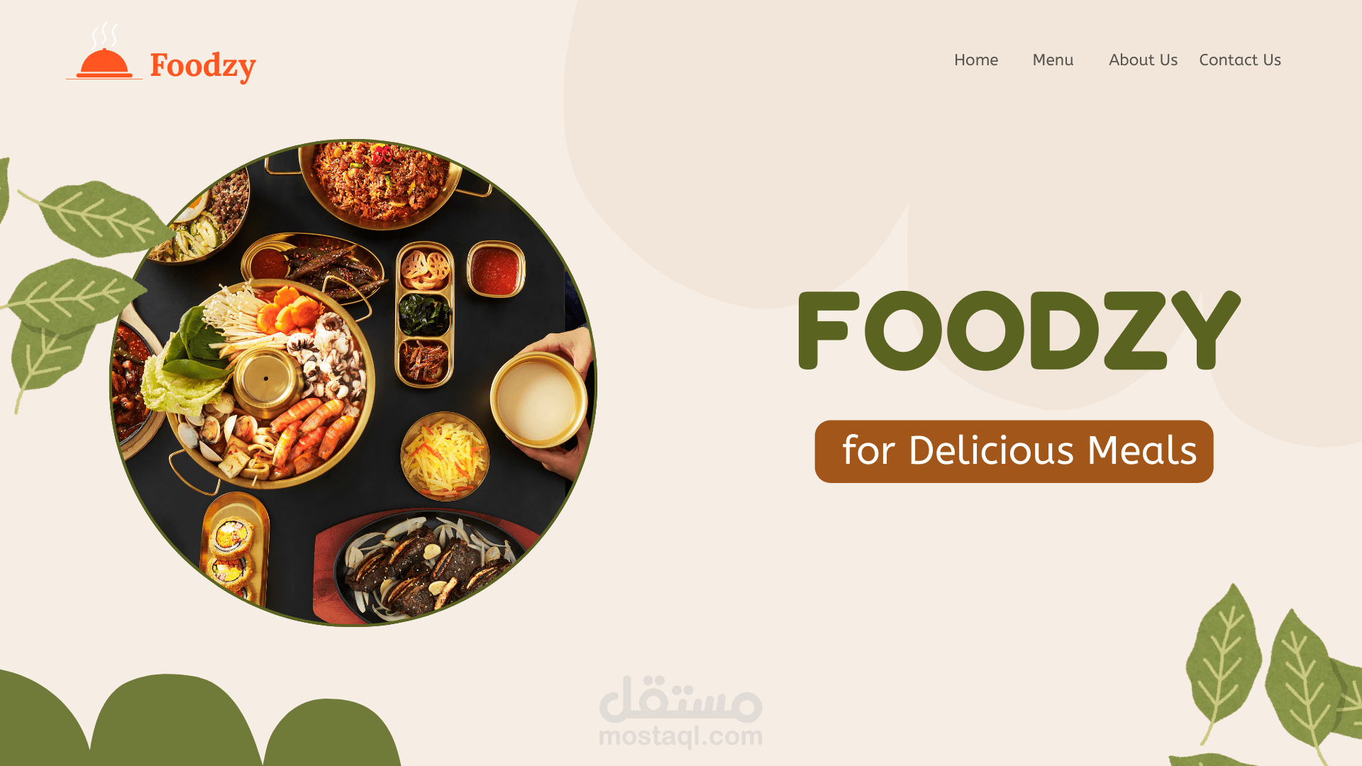 تطوير موقع لمطعم باستخدام React.js