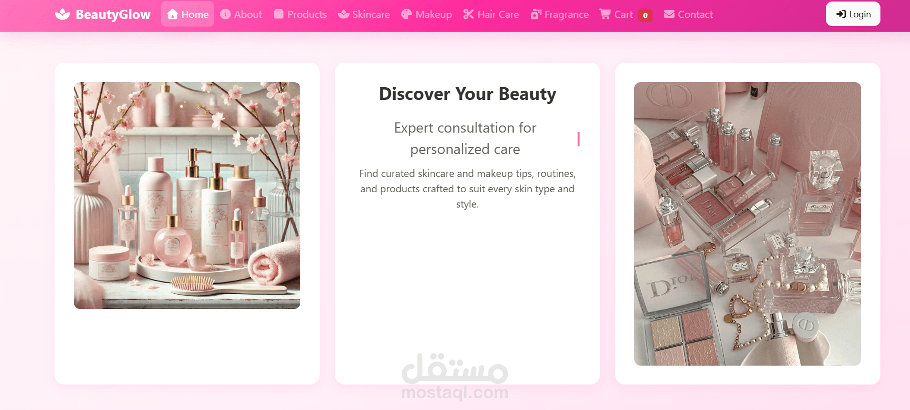 BeautyGlow Website