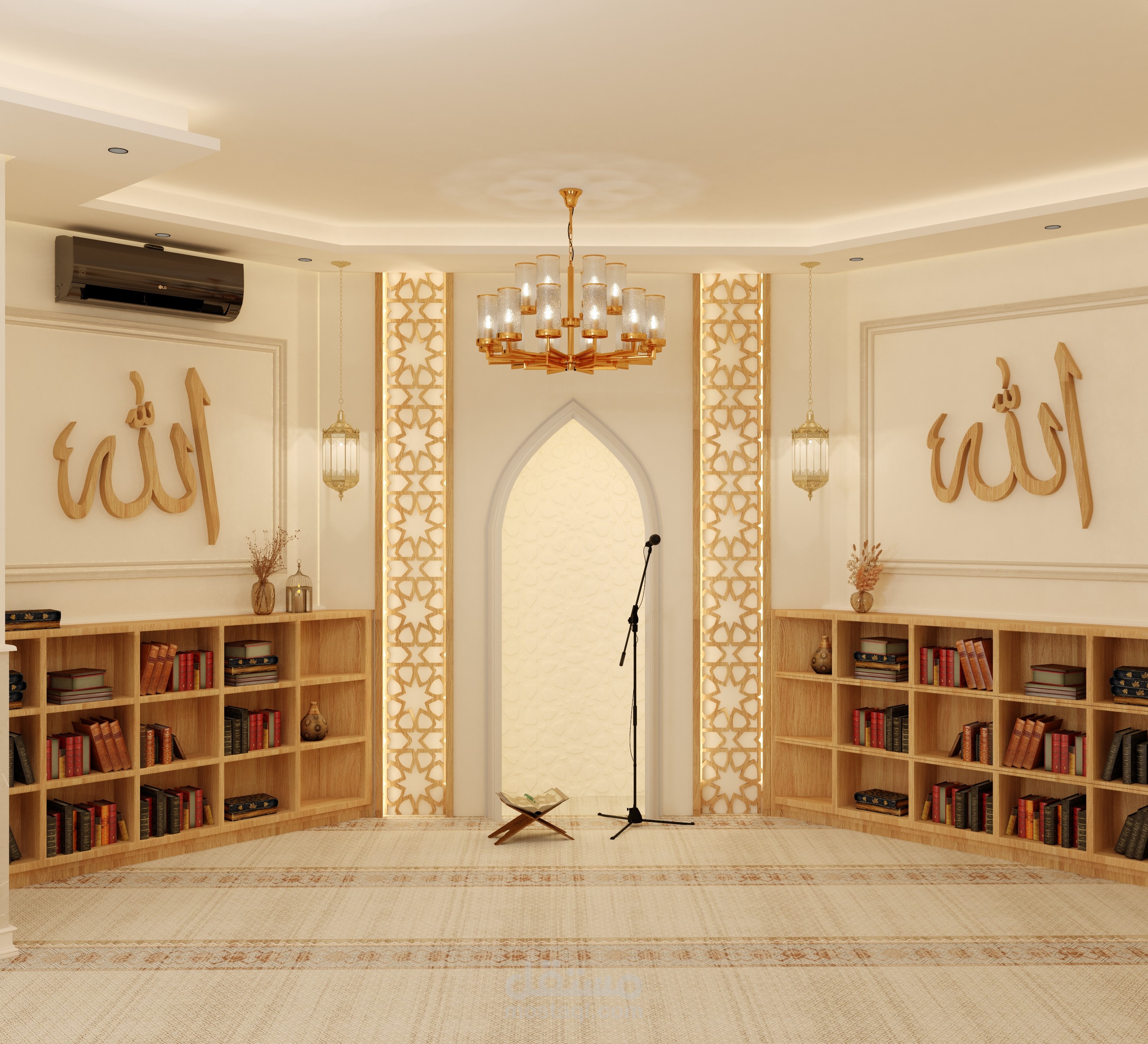 مسجد بتصميم حديث وبسيط