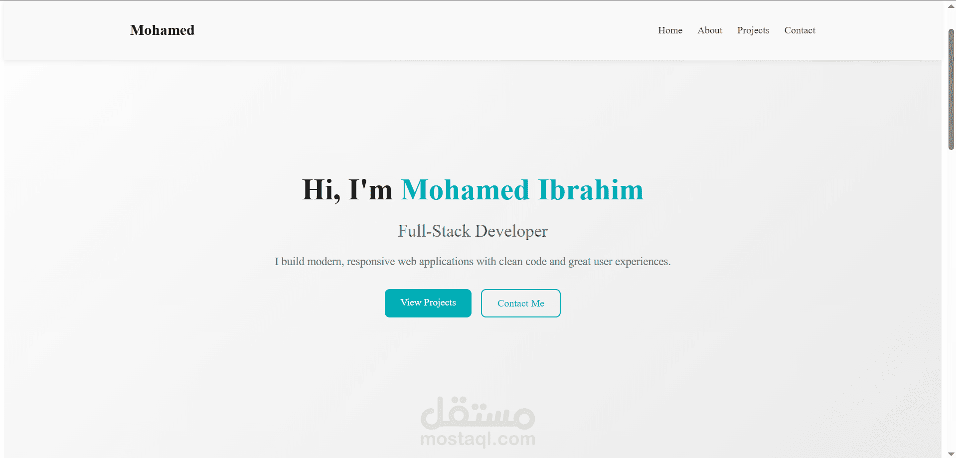 Personal Portfolio Website (Front-End Developer Portfolio)