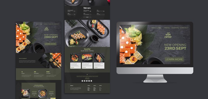 تطوير صفحة مطعم واعداد موقع له وقائمة طعام محترفة
