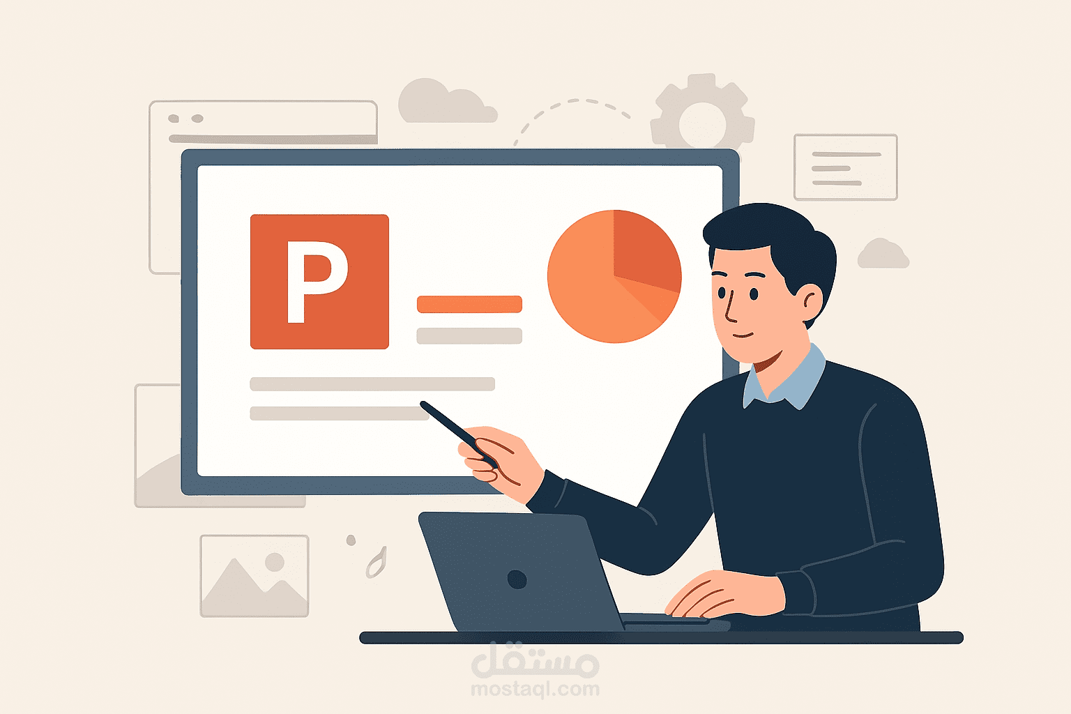 مصمم عروض تقديمية PowerPoint احترافيةذ
