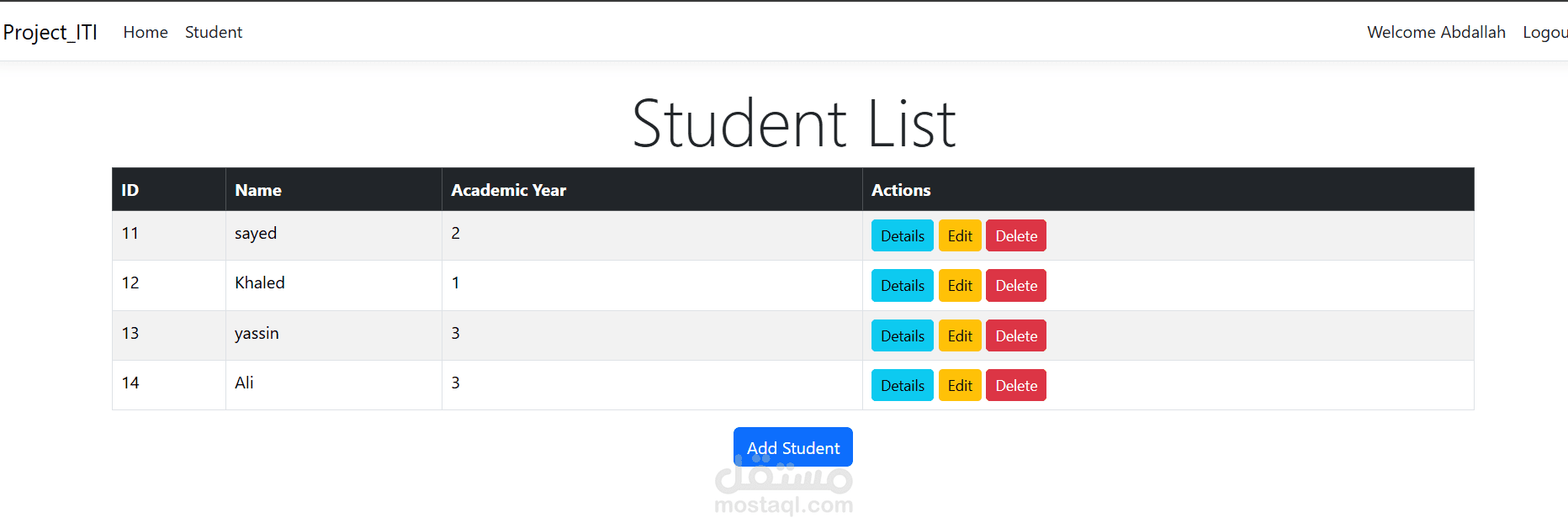 Student & Courses Management System