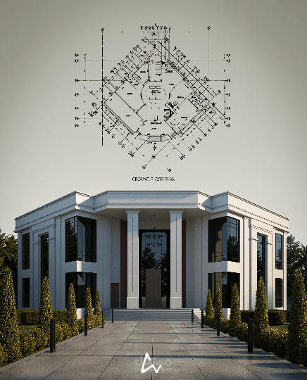 تصميم واجهة فيلا سكنية بالامارات العربية المتحدة