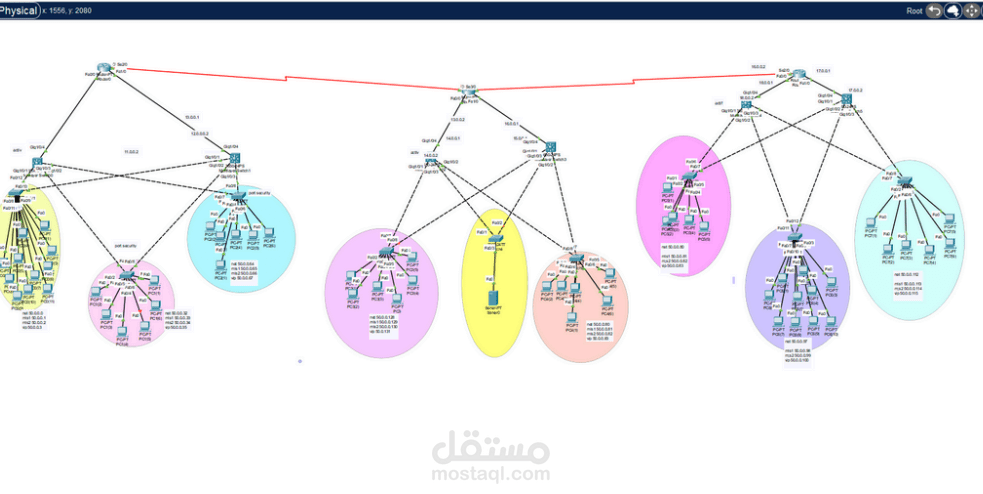 network infrastructure for three buildings