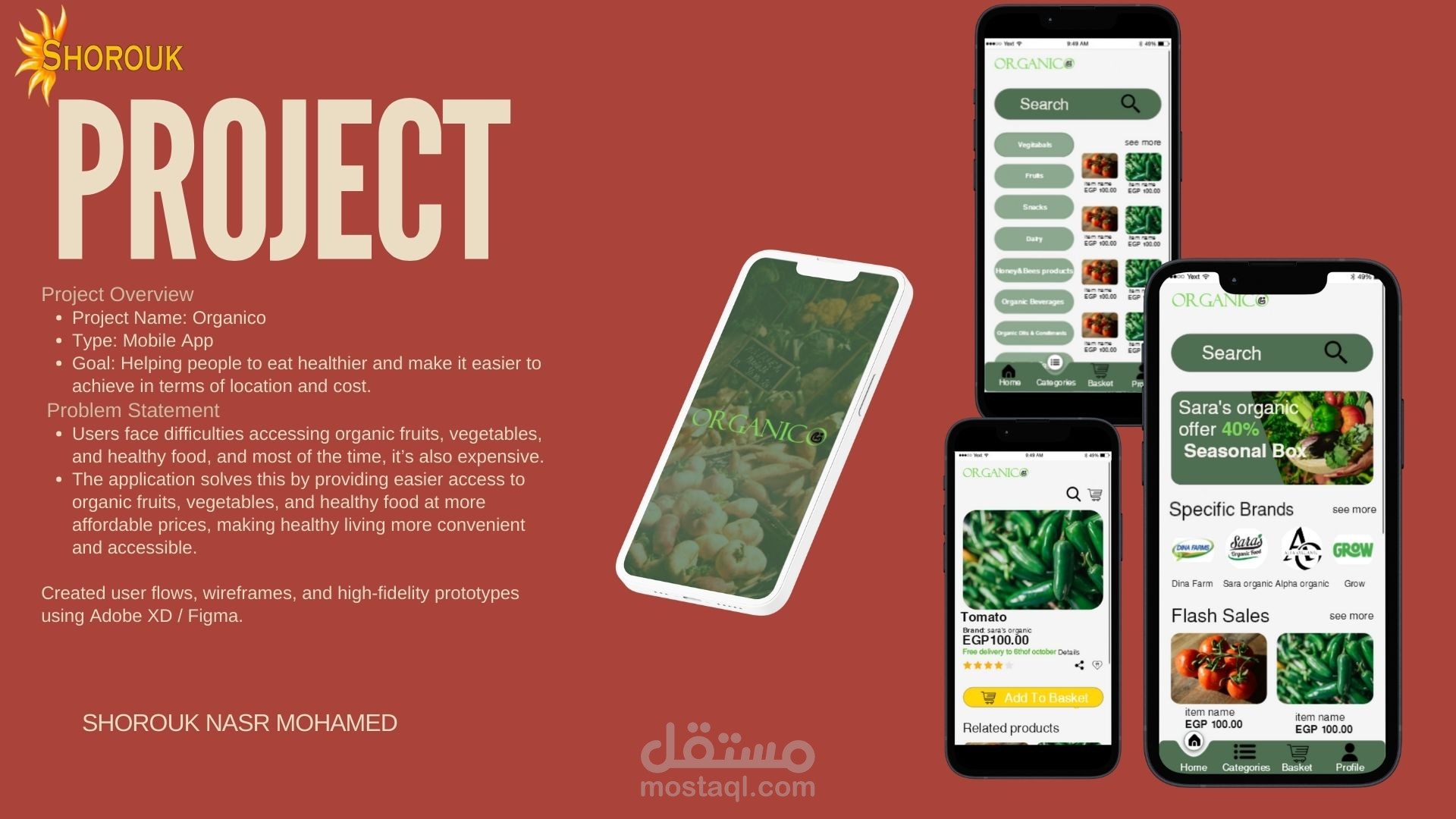 organico is an organic produce and healthy food application
