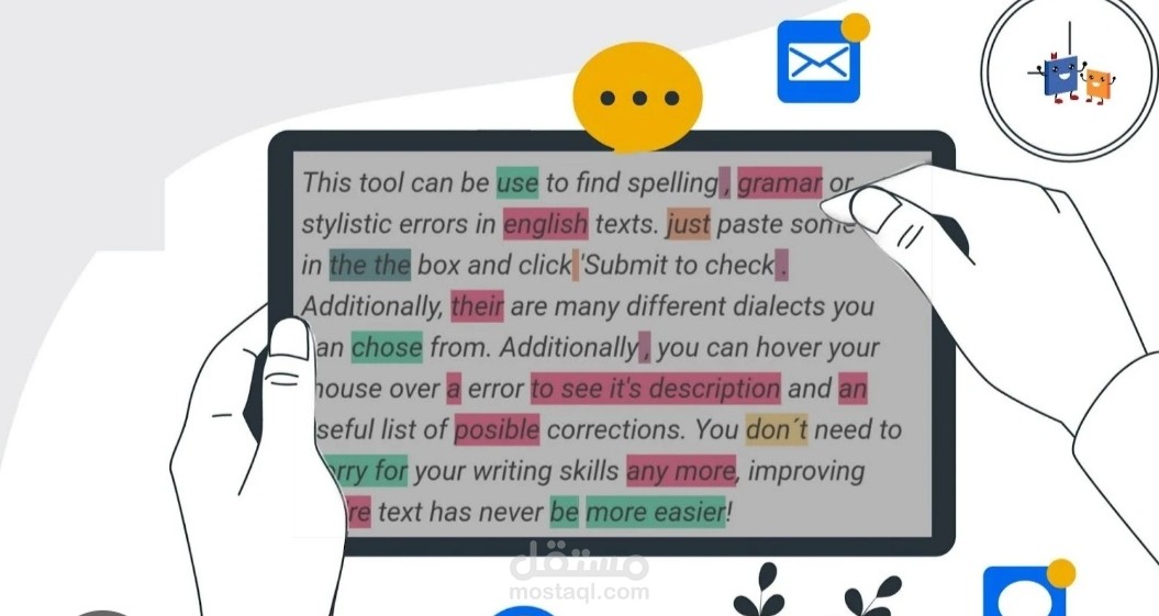 تدقيق لغوي و نحوي لفقرة بالإنجليزية