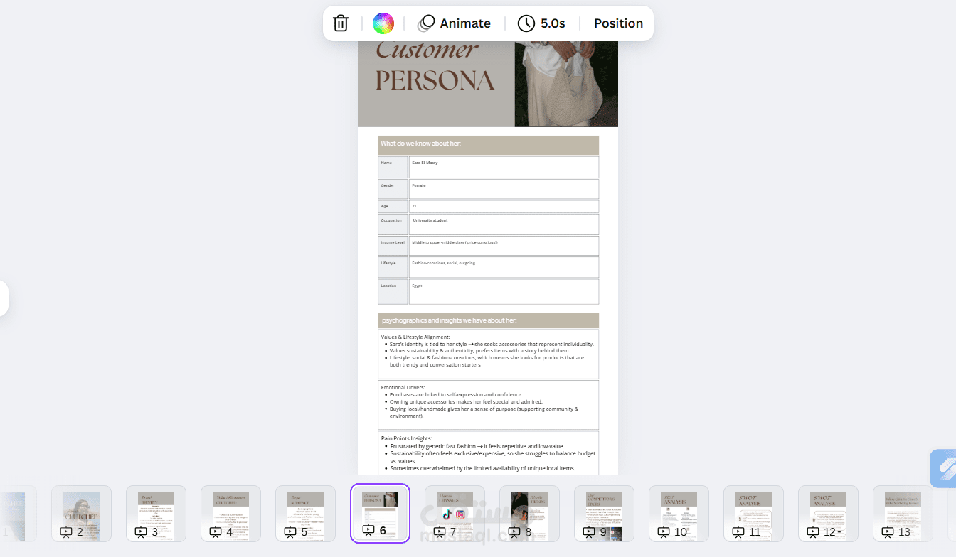 إعداد عرض تسويقي احترافي يتضمن PEST, SWOT, SOSTAC و Buyer Persona