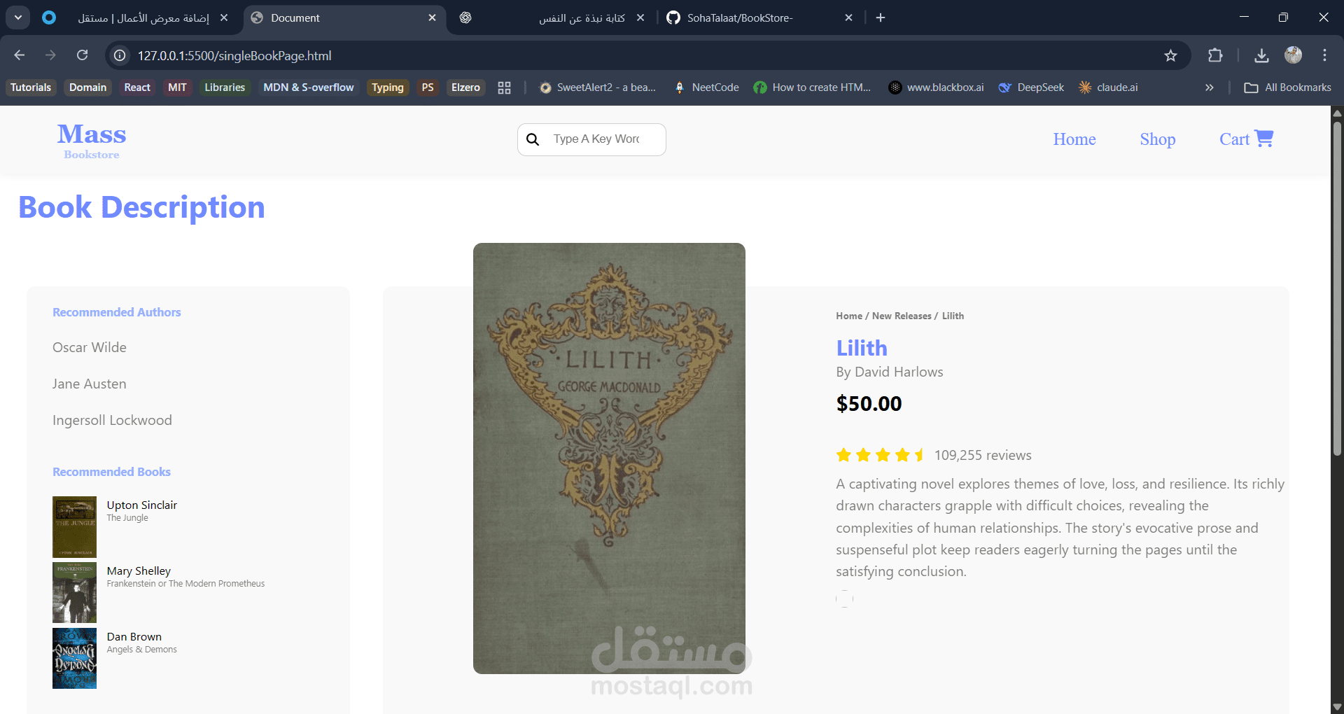 Book Store website