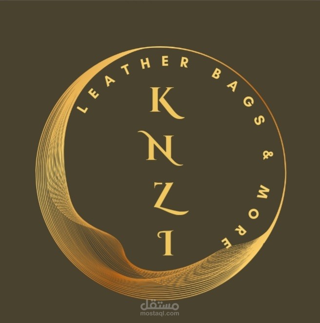 تصميم لوجو لpage KNZI.LEATHER.BAGS