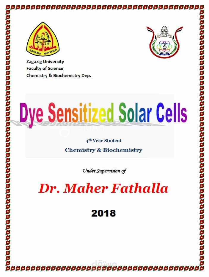 Dye sensitised solar cells