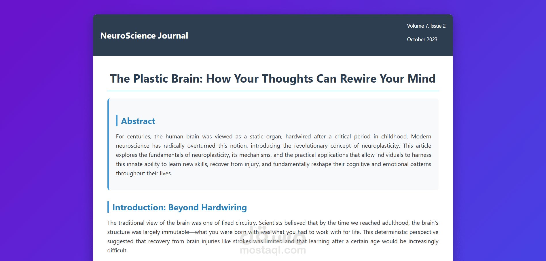 The Plastic Brain: How Your Thoughts Can Rewire Your Mind
