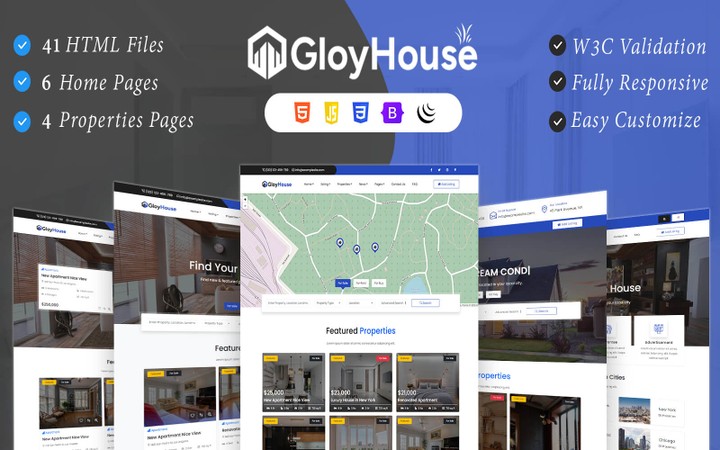 GloryHouse - Property & Real Estate HTML Template