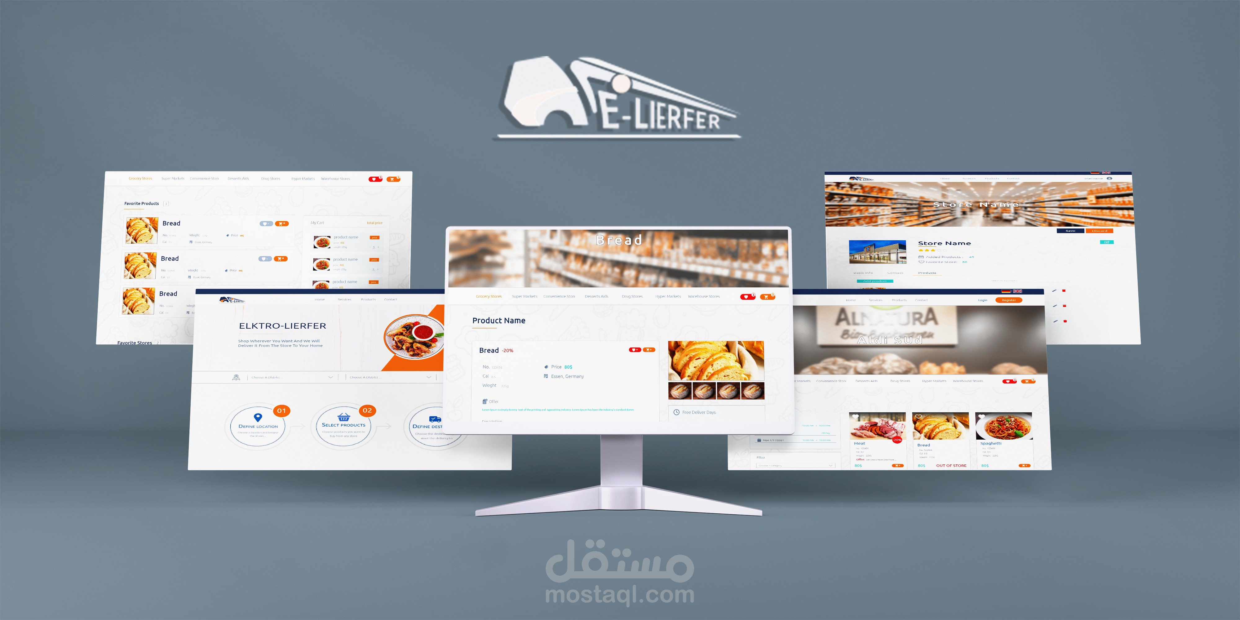 E-liefer website design