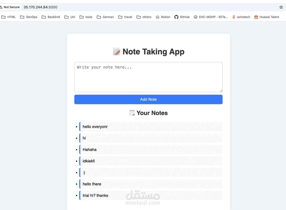 Deploy a Note-Taking Web App on EC2 Using Ansible role