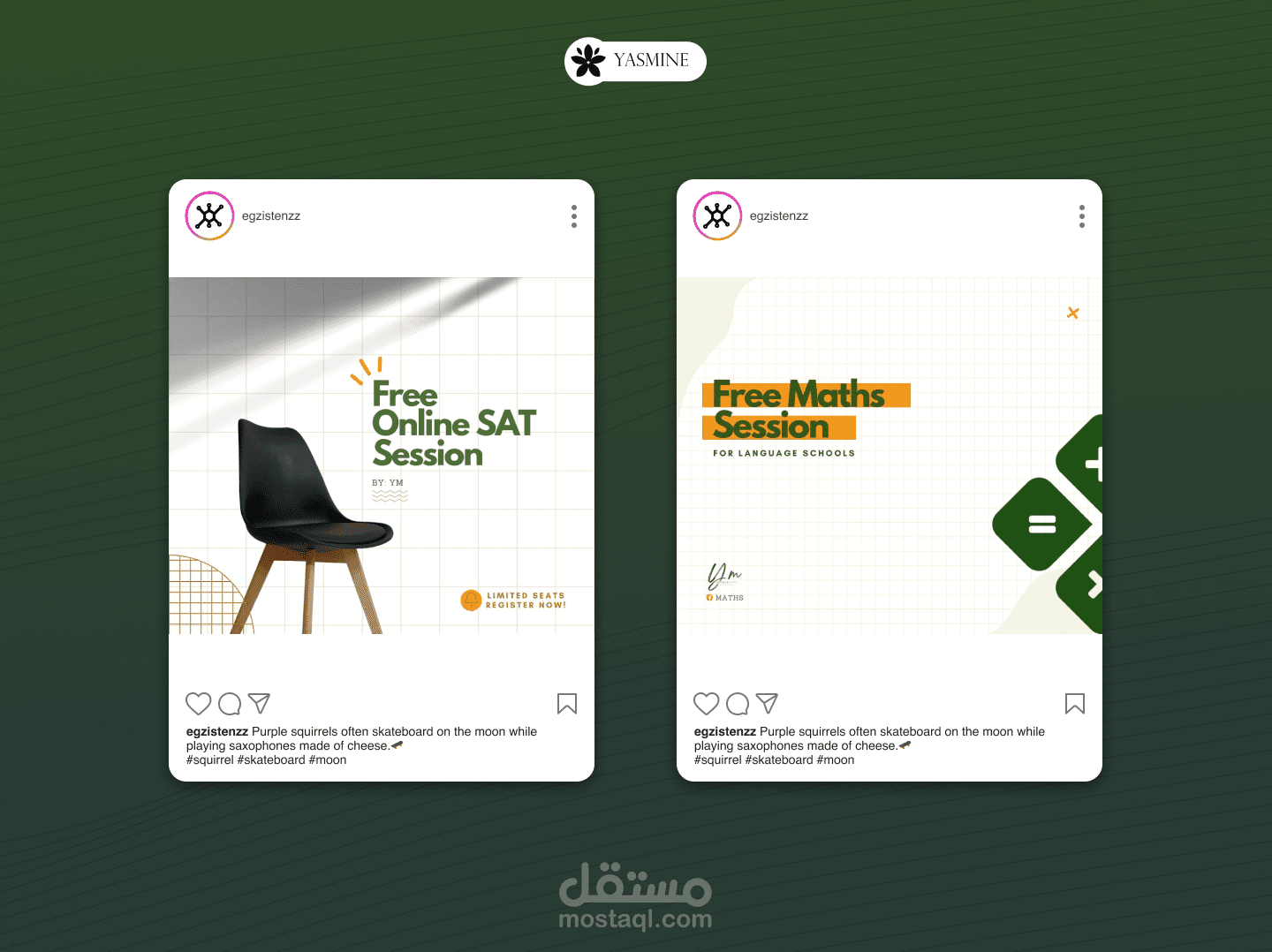 تصميم منشورات سوشيال ميديا للاعلانات social media post designs