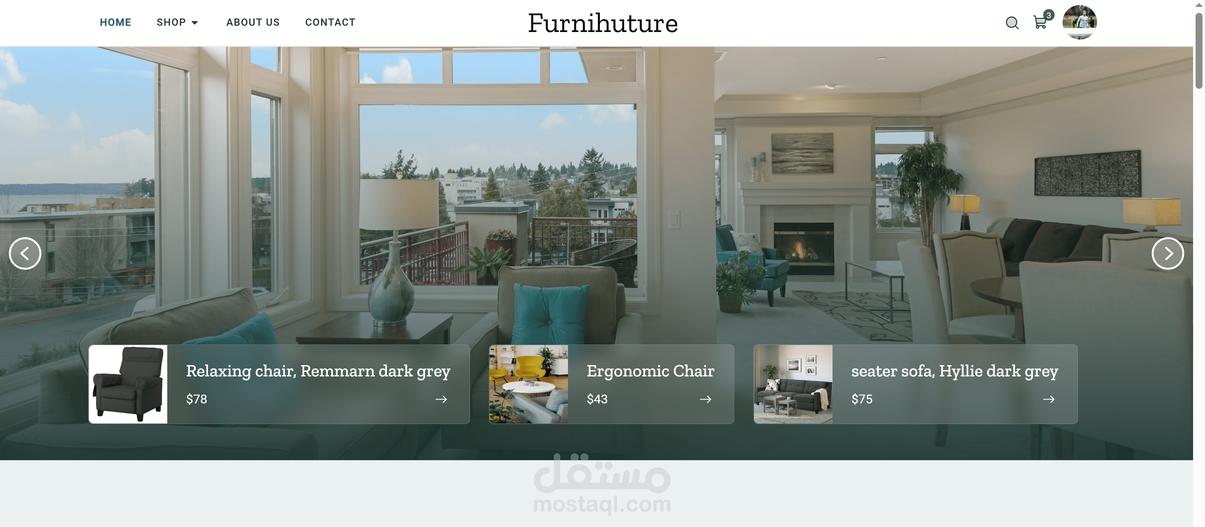 موقع متجر أثاث (Furniture E-Commerce) باستخدام Angular