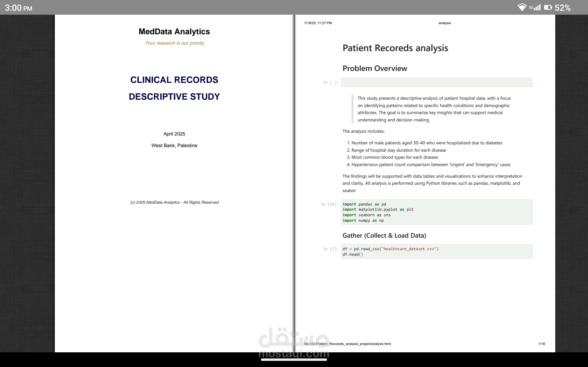 Clinical Records Descriptive Study