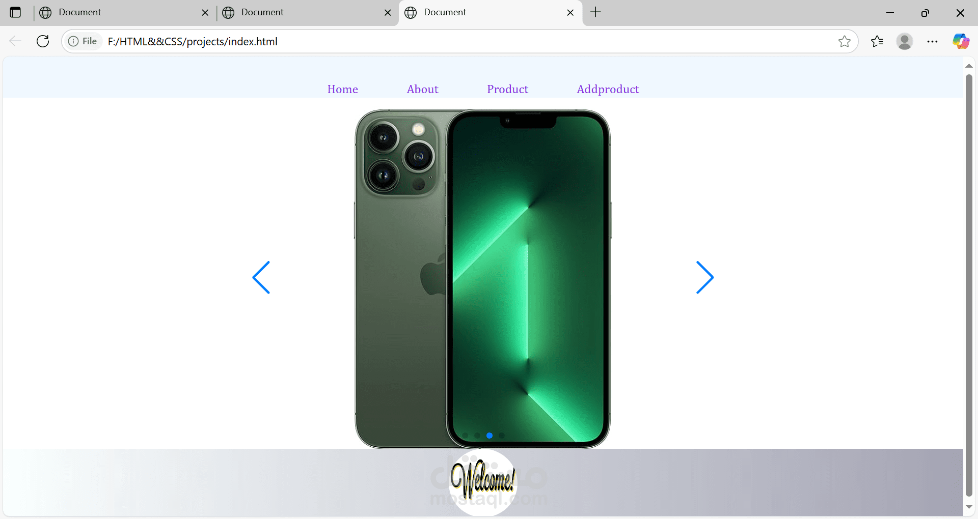 landing page