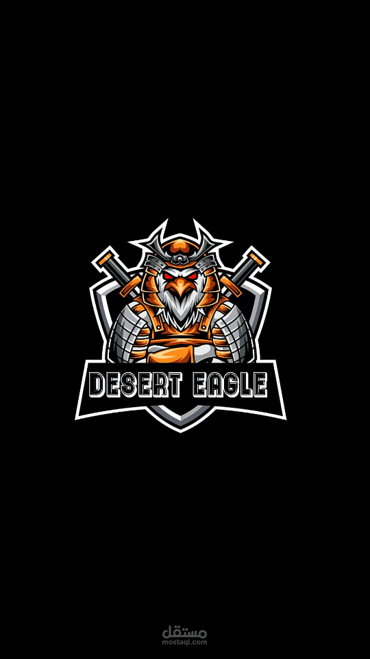 شعار احترافي لفريق "Desert Eagle" بأسلوب جرافيك عصري