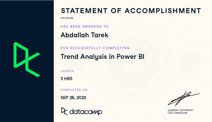 شهادات من Data camp
