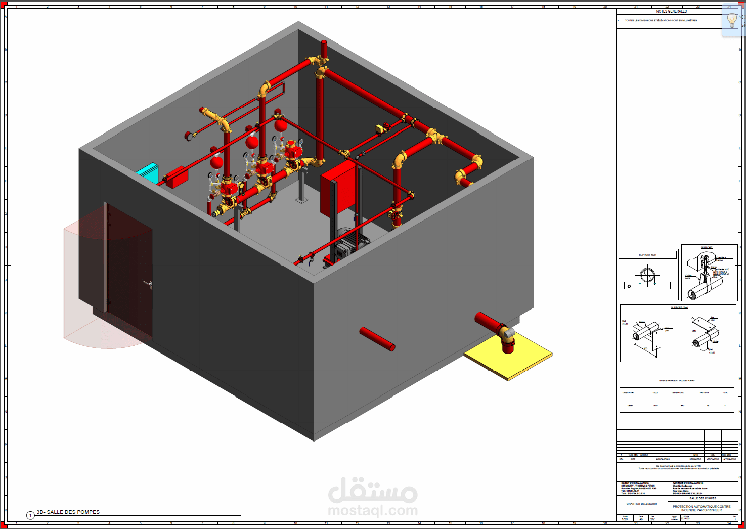 plan implantation systeme sprinkler
