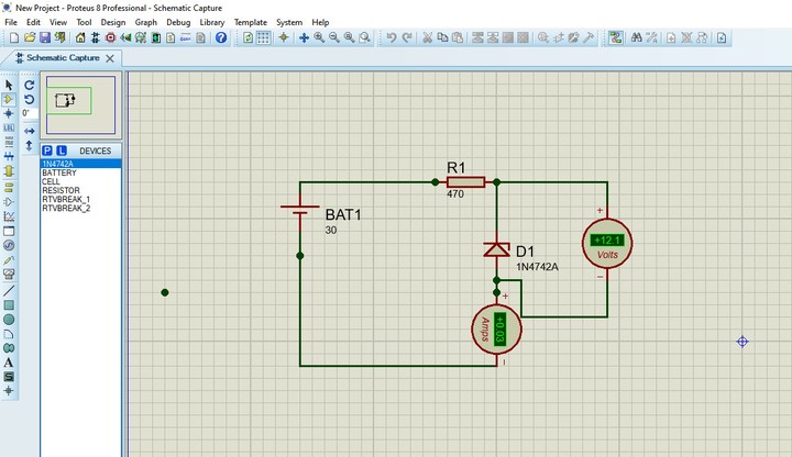Zener diode Voltage Regulator