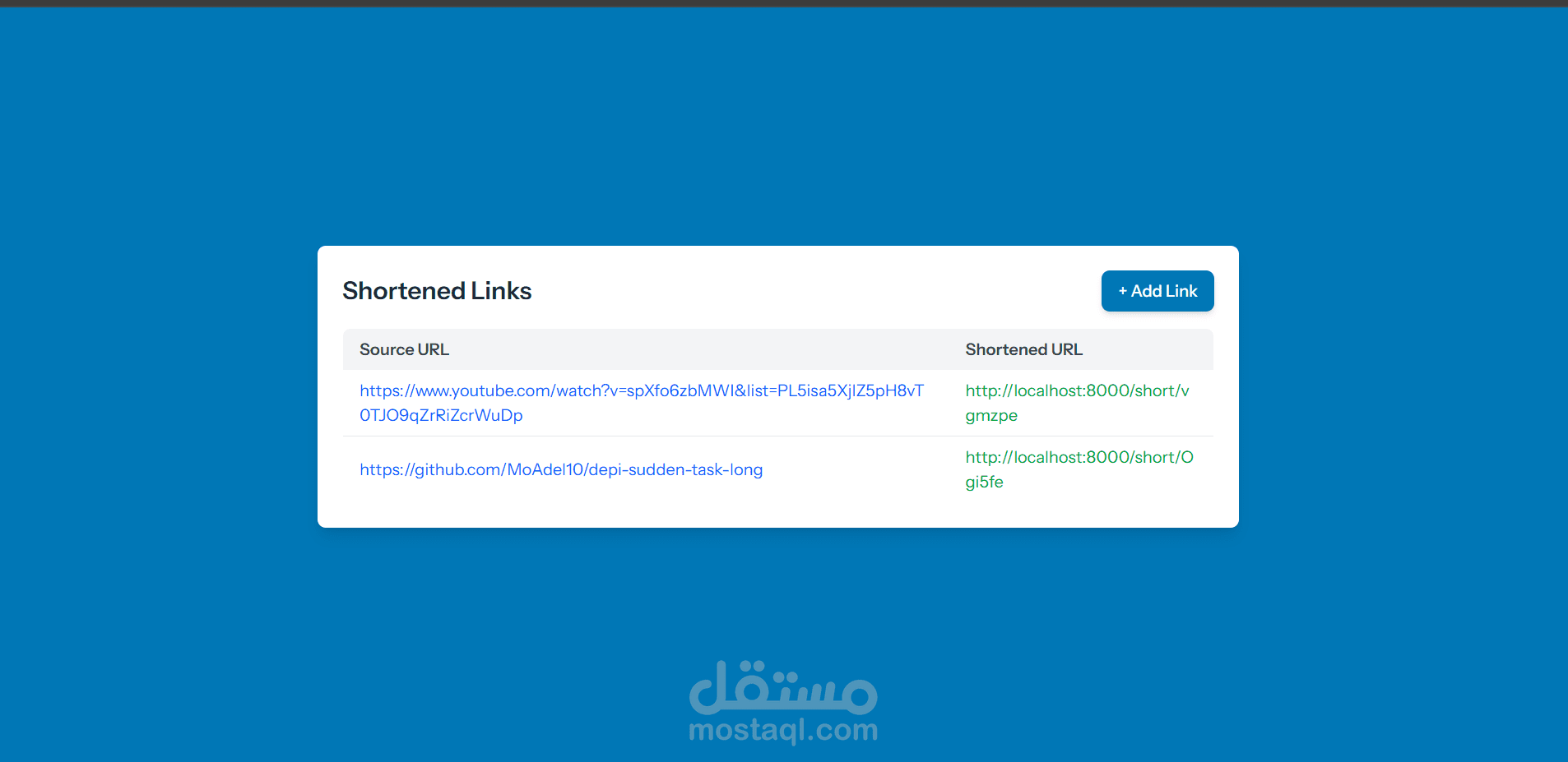 تطبيق تقصير الروابط