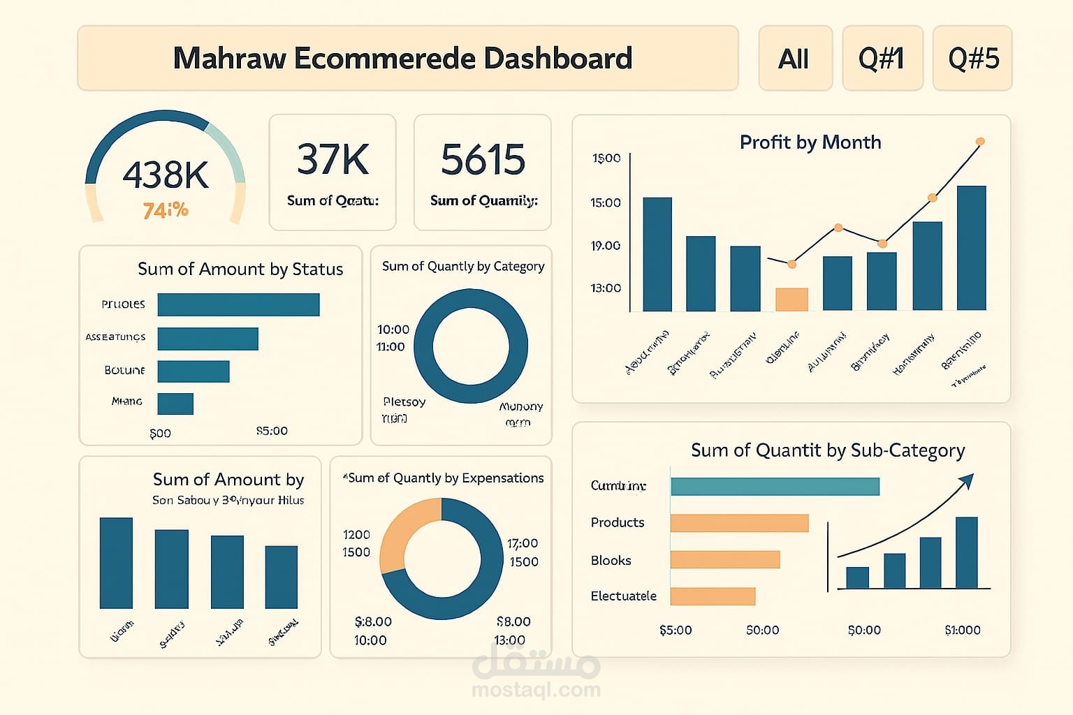 تحليل بيانات وتصميم داشبوردات تفاعلية احترافية باستخدام Power BI